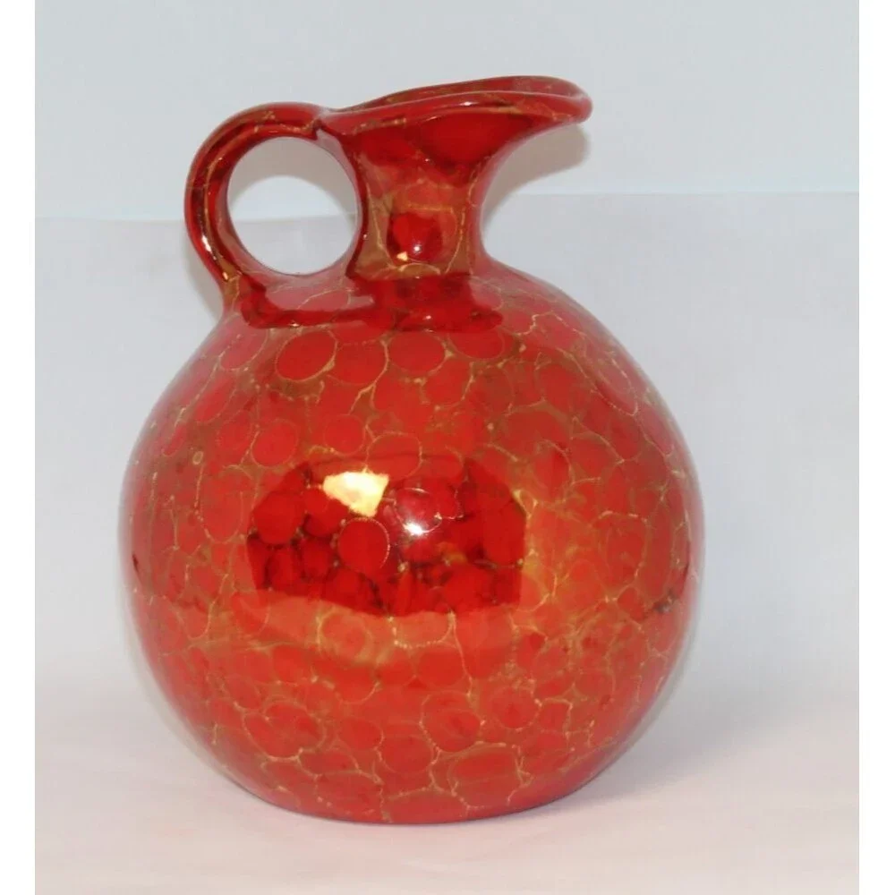Vintage Crackled Style Art Studio Pottery Hand Crafted Pitcher/Vase/Ewer